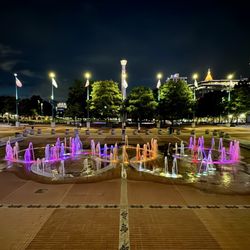 Centennial Olympic Park - The Fountain of Rings at night