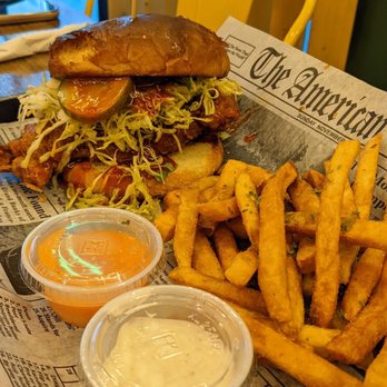 Cafe HwaSan - K-Spicy Chicken Burger - Korean Near Me - Plano, Texas