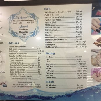 Aqua Nails Spa - Menu prices as of August 2019 - Nail Salons Near Me - Clovis, California