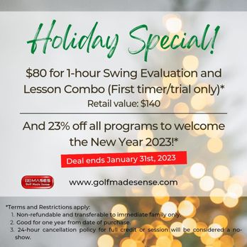 Golf Made Sense - Merry Christmas and Happy New Year from Golf Made Sense to you. - Golf Near Me - Walnut, California