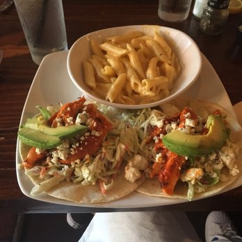Roux On Canton - Buffalo chicken tacos and Mac and Cheese side - Southern Near Me - Roswell, Georgia