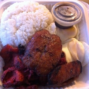 Chibog - Combo Silog w/Pork Tocino & Longanisa (Served w/Rice, Two Eggs, $11.49) - Filipino Near Me - Daly City, California