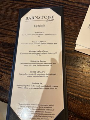 Menu photo 4 Barnstone Grill Mamaroneck, NY