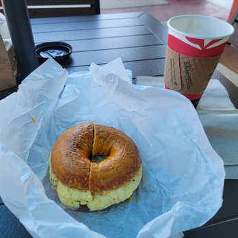 Big Apple Bagels - Breakfast sandwich and coffee. - Bagels Near Me - San Marcos, California Big Apple Bagels - Breakfast sandwich and coffee. - Bagels Near Me - San Marcos, California