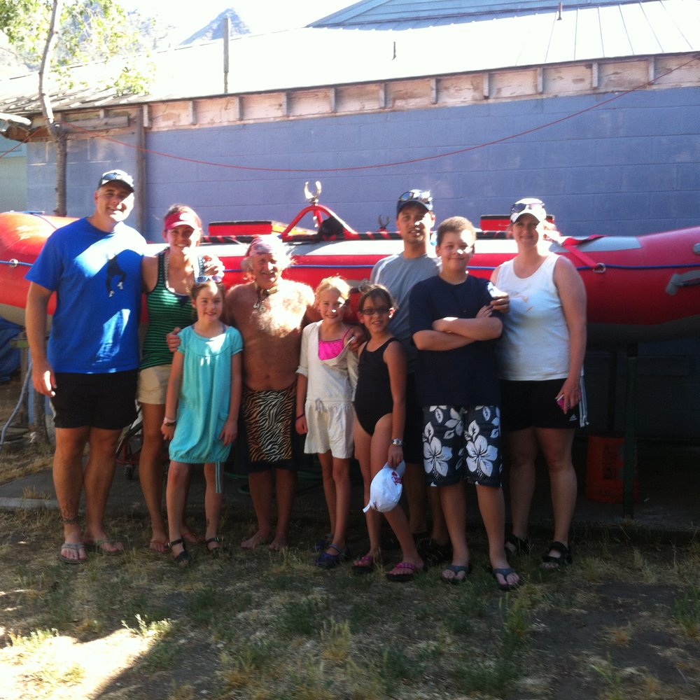 Wapiti River Guides - Mine and my cousins family with Gary Lane after an amazing day of rafting - Tours Near Me - Riggins, Idaho Wapiti River Guides - Mine and my cousins family with Gary Lane after an amazing day of rafting - Tours Near Me - Riggins, Idaho