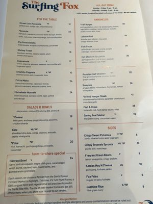 Menu photo 5 The Surfing Fox Santa Monica, CA Menu photo 5 The Surfing Fox Santa Monica, CA