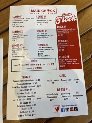 Menu photo 2 Main Chick Hot Chicken Santa Clarita, CA Menu photo 2 Main Chick Hot Chicken Santa Clarita, CA