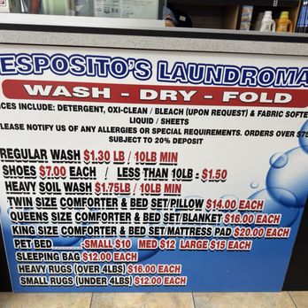 Esposito's Laundromat - Stay and wash/dry your clothes. And they also provide full service where you can drop off and pick up your laundry at your convenience. - Laundromat Near Me - Wallington, New Jersey