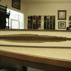 York Framing Gallery - Kelly recently framed a rattlesnake skin for a client.  Challenging very challenging.