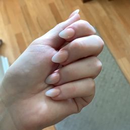 Almond shaped Acrylic nails