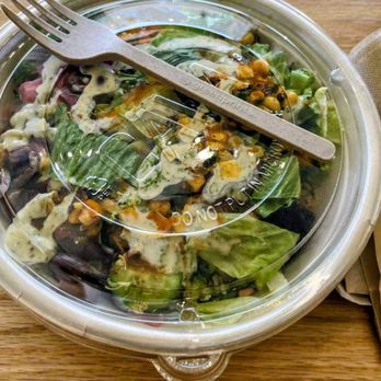 CAVA - Custom bowl w/ half brown rice half super greens base and spicy lamb - Mediterranean Near Me - Costa Mesa, California