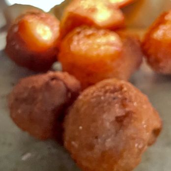 Backyard BBQ - Fried Mushrooms with ranch dip!  Sorry for the bad photo. - Barbeque Near Me - Belton, Texas