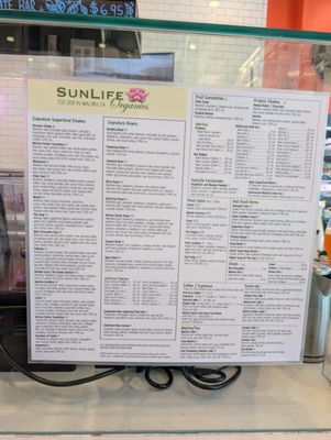Menu photo 2 SunLife Organics Miami Beach, FL Menu photo 2 SunLife Organics Miami Beach, FL