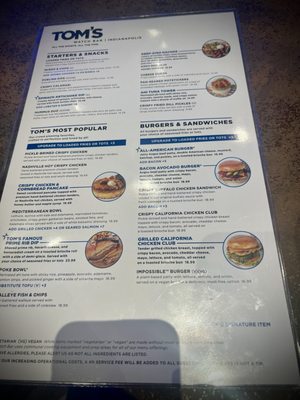 Menu photo 8 Tom's Watch Bar Indianapolis, IN Menu photo 8 Tom's Watch Bar Indianapolis, IN