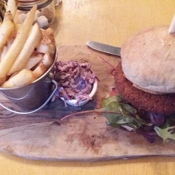 Mary & Archie - Falafel burger - £10 with bottle of beer - March 2016 - Bars Near Me - Manchester, XGM Mary & Archie - Falafel burger - £10 with bottle of beer - March 2016 - Bars Near Me - Manchester, XGM