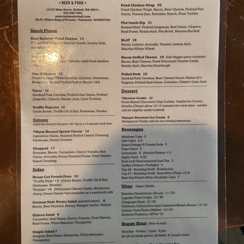 The Bine Beer & Food - Menu - Beer Bar Near Me - Bothell, Washington The Bine Beer & Food - Menu - Beer Bar Near Me - Bothell, Washington