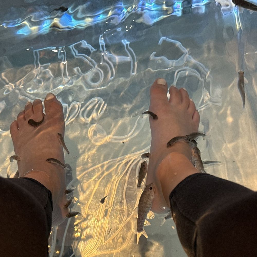 My 8 year old's fish feet.