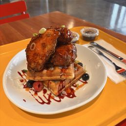 Chicken and Waffles (Hot Honey)
