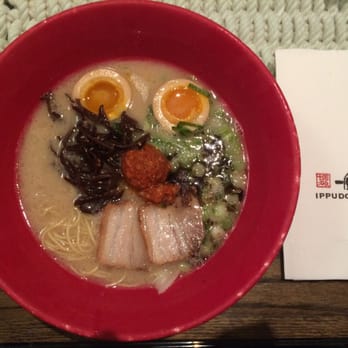 IPPUDO NY - Akamaru Modern with Soft-Boiled Egg - Ramen Near Me - New York, New York IPPUDO NY - Akamaru Modern with Soft-Boiled Egg - Ramen Near Me - New York, New York