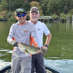 Clear Lake Bass Guide - Bass fishing with Clear Lake Bass guides. The smile tells it all