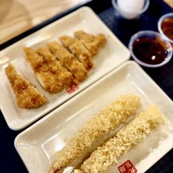 Maruichi UDON - Chicken katsu (ok) and shrimp tempura.