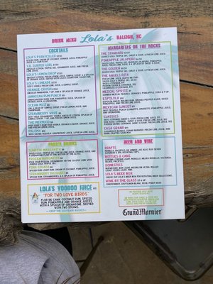 Menu photo 5 Lola's Beach Bar Raleigh, NC