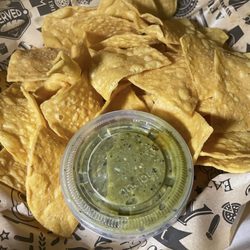 Housemade chips and Salsa Verde