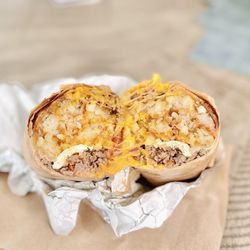 The Trough Sandwich Kitchen - Breakfast Burrito with Steak AINT SHE A BEAUT