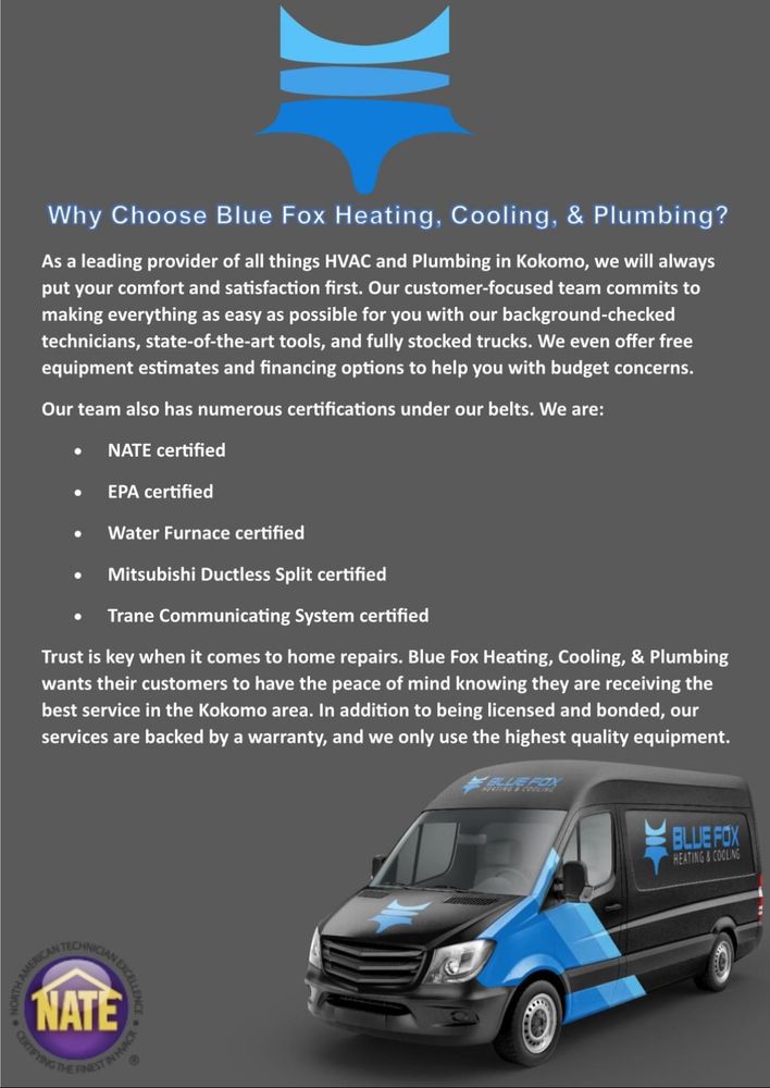 Slide of Blue Fox Heating, Cooling & Plumbing