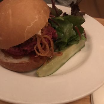 Garden Grille - Cattle bean burger (too sweet, don't recommend) - Vegan Near Me - Pawtucket, Rhode Island