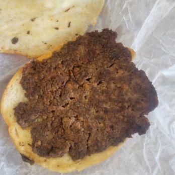 White Rose Hamburgers - Rock hard dry hamburger (missing condiments) - Burgers Near Me - Highland Park, New Jersey