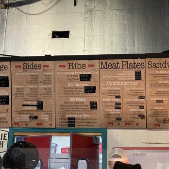 Slap's BBQ - a menu on the wall - Barbeque Near Me - Kansas City, Kansas