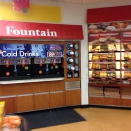a cold drink machine in a store