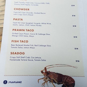 Fish Fish - Menu Page 1 - Seafood Near Me - Takapura, AUK