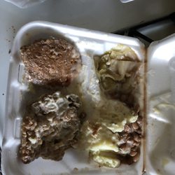 Cardinal Cafe - Here is another picture after I moved the cornbread and chicken steak.