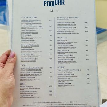 Raffles Makati - Poolside bar menu - Hotels Near Me - Makati, NCR