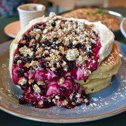 Blueberry Halva Pancakes