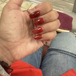 A Plus Nails - My nails with red cat eye