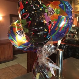 Here is the arrangement with the balloons and all. Here is the arrangement with the balloons and all.
