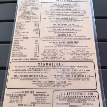 Tapester's Grill - Menu - American Near Me - Houston, Texas