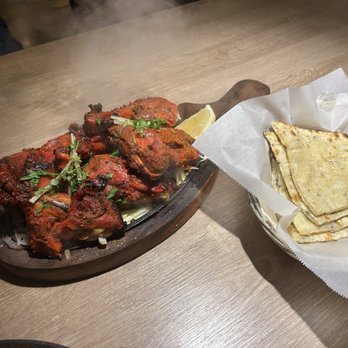 Namaste India Bistro - Tandoori Chicken, garlic cheese naan - Indian Near Me - Monterey, California Namaste India Bistro - Tandoori Chicken, garlic cheese naan - Indian Near Me - Monterey, California
