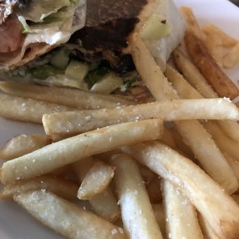 OR by Falafel Bar - Eggplant pita wrap with fries - Mediterranean Near Me - Buffalo, New York
