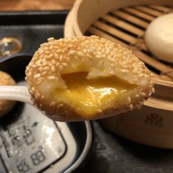 Din Tai Fung - Salted egg yolk Mochi - nice sauce and chewy