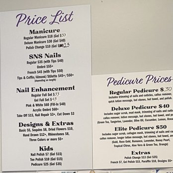 Elite Spa Nails - Price list on the wall - Nail Salons Near Me - High Point, North Carolina Elite Spa Nails - Price list on the wall - Nail Salons Near Me - High Point, North Carolina
