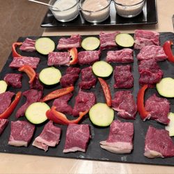 Restaurant Taverne du Château - Beef from Around the World (Poland, Japan, Switzerland, France, Paraguay)