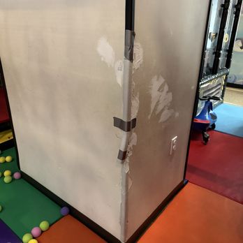 Complete Playground - Poorly-taped safety corners galore. - Playgrounds Near Me - New York, New York