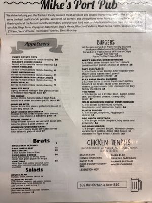 Menu photo 2 Mike's Port Pub Jacksonport, WI Menu photo 2 Mike's Port Pub Jacksonport, WI