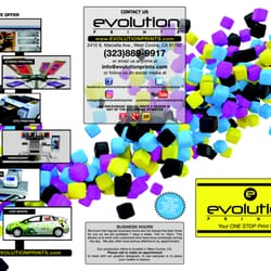 Evolution Prints - Front of our new brochure