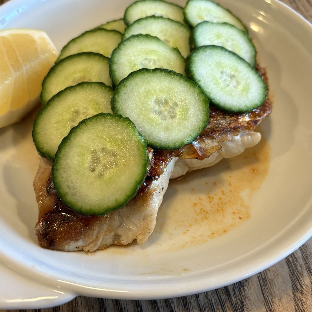 Hunger Monger - Grilled Snapper with Cucumbers - Seafood Near Me - Napier, HKB Hunger Monger - Grilled Snapper with Cucumbers - Seafood Near Me - Napier, HKB