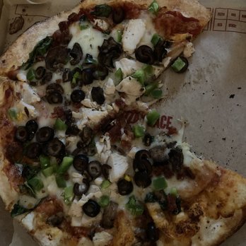MOD Pizza - Built my own pizza..chkn, bacon, spinach, blk olives & bell peppers - Fast Food Near Me - Augusta, Georgia